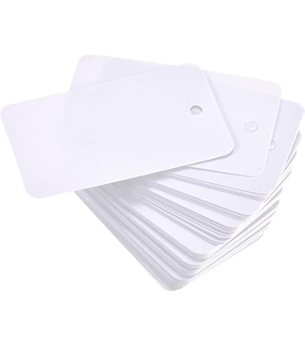 Uniclife 100 Pcs Blank Shipping Tags With Wire Attached 4.7 Inch Writable Brown