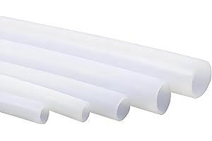TEN-HIGH Tubo in PTFE da 5 m, in teflon trasparente (diametro interno 6 mm x 8 mm OD), resistente al calore, ampiamente utilizzato in prodotti chimici, valvole e stampanti 3D