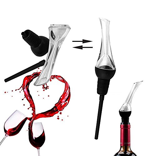 vfeng Wein Luftsprudler Ausgießer –-Premium Belüften Ausgießer und Wein Dekanter Auslauf mit Geschenk-Box - 4