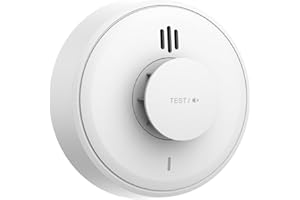 WISUALARM Hitzewarnmelder, 10 Jahre versiegelte Batterie, Hitzemelder Küche, Hitzewarnmelder kann ferngesteuert stummgeschaltet Werden, große Stummschalt-/Testtaste Hitzewarnmelder, BS 5446 Standard