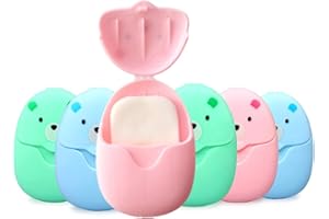 Vikrami lighting 6 boxes travel toilet paper portable disposable travel perfume bath tablets foam paper toilet soap camping accessories environmental cleaning products 300 pieces