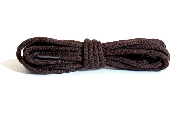 Kaps Lacets Ronds et Fins, Lacets en 100% Coton de Qualité pour Chaussures Élégantes et Décontractées, 2 mm de Largeur, Fabriqués en Europe, 1 Paire, Couleurs et Longueurs Variées Disponibles
