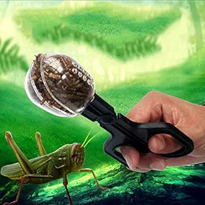 Portable Feeder/Food Cum Worm/Insect Feeding Tool for Reptile/Terrarium/Aquarium/Snake/Python/Lizard/Gecko/Iguana/Turtle/Scorpion/Frog/Fish (Black)