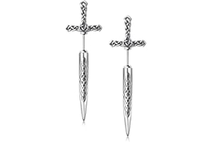 WESTMIAJW Sword Studs Earrings for Men Women,Stainless Steel Gothic Goth Punk Sword Dagger Dangle Earrings Jewellery