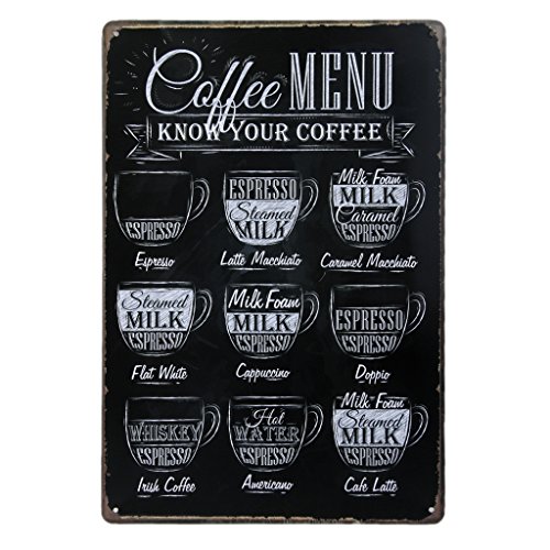 20x30cm Jahrgang Metall Blechschild Plaque Wandkunstplakat Café Bar Pub Kaffee # 1