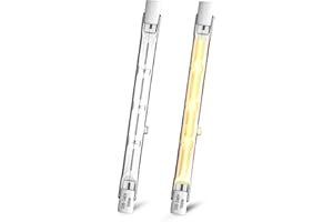 Klarlight 500W R7s Bombilla Halógena 118mm, Foco Reflector Regulable Blanco Cálido 2800K, J118 Bombilla Lineal de Doble Extremo, 11000LM para Lámparas de Pie, Luces de Paisaje, Farolas (Paquete de 2)