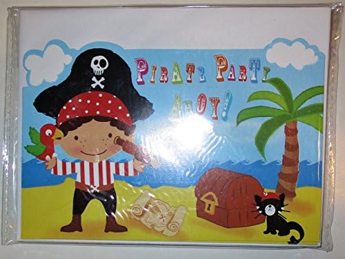 Pirate Party Ahoy! Invites with Envelopes (20 of Each)