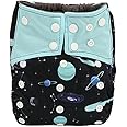 JOBEBE AIO Reusable Washable Cloth Diaper Nappy Charcoal Bamboo Insert Overnight Double Gusset (L3) - 1 Count - Medium - Unisex - 6m-12m - Waterproof - Resuable