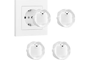 LLMtn 4 Stück F-Typ-Steckdosen,Silikondose dekorative Abdeckung/Staubschutzhülle,Steckdosen Dekorabdeckungen,Staubschutzabdeckungen,Schutzvorrichtungen,Steckdosenschutz Steckbar (4 Transluzent)