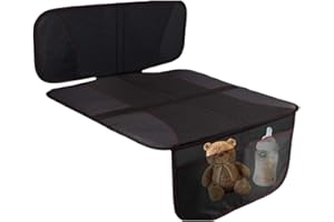 MINZHI Protettore di Sedili Auto, con funzione antiscivolo, Antiscivolo Impermeabile Coprisedile, Protezioni Per Seggiolino, Protezioni per sedili auto, Coprisedili per auto, adatto ai bambini (nero e rosso)