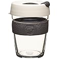 KeepCup Reusable Coffee Cup. Toughened Glass, 12 Ounce/Medium, Milk