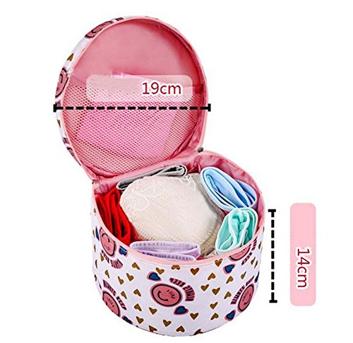 Cdet Lagerung Paket Blumen Tragbar Runden BH Unterwäsche Aufbewahrungskiste Unterwäsche Tasche Wäschesack Einbezogen Kosmetiktasche Schulter Taschen Beutel - 4