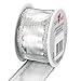 Produktbild Susy Card 40003559 Weihnachts-Textilband mit Draht, 2mx40mm, auf Kleinspule, 1 Stück, Glamour-Silber