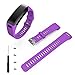 Produktbild Armband für Garmin vivosmart HR, FNKDOR 1 Werkzeug +4 Schraube +1 Silikon Band, Wechselarmband Ersatzarmband Uhrenarmband für Garmin vivosmart HR (Violett)