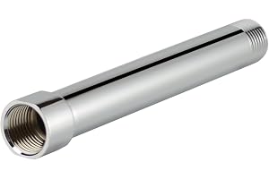 Duscharmsförlängning, duschhuvudförlängare med G1/2 tums anslutning, kromfinish gjord av massiv metall från Purelux
