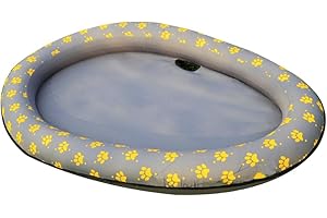 Sucritude Aufblasbares Schlauchboot Hunde, Schwimmende Wassermatte Hund, Aufblasbares Hundefloß, Schwimmfloß Für Haustiere Schwimmende Hundeliege Haustier Luftmatratze Schwimmbad Strands Spielzeug