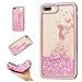 Produktbild SevenPanda iPhone 8 Plus Taschen, iPhone 7 Plus Liquid Cover, Kreativ Design Herz Treibsand Abdeckung Etui Malereifarbig TPU Handyhülle für iPhone 7 Plus/iPhone 8 Plus 5.5" - Schmetterling/Prinzessin
