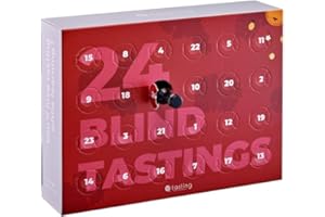 Coffret 24 Blind Tastings – 24 vins à déguster à l'aveugle - Vin Rouge/Blanc/Rosé – Idée cadeau pour offrir homme/femme - Noël - 24 x 20 ml - E-Tasting