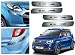 Auto Pearl Premium Quality Car Silver Chrome Bumper Safety Guard Protector - Maruti Suzuki Ignis- Set of 4Pcs RS.699.00