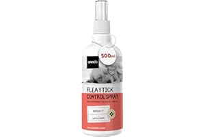ANIMIGO Flea Spray for the Home Dogs & Cats 500ml - Lick-safe & Fast-Acting Flea Spray for Dogs - With Essential Oils to Control Ticks, Lice & Mites