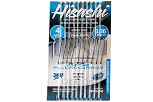 Trabucco Ami da Pesca Legati con Filo Fluorocarbon Ami Legati Hisashi 3282 Aberdeen Ami 06 0.20 mm 200 cm Amo Trota Lago Mare Surfcasting