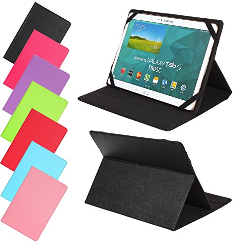 Universal Slim Tasche für Tablet Modelle 7, 8, 9 oder 10 Zoll Größe Schutz Case Hülle Cover (9 / 10 Zoll, Schwarz)