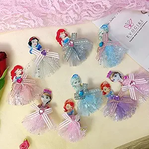 Glitter Princess Hair Pin Slider Party Barrattes Accessories