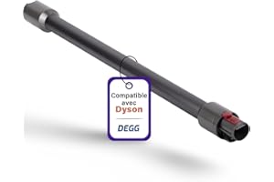 DEGG Tube télescopique - Compatible avec aspirateurs Dyson V7, V8, V10, V11 et V15, Tube d’extension 32mm, Tube d’aspiration Pièces de rechange, Accessoires d’aspirateur - Couleur: Gris Foncé