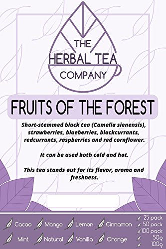 Dragon's Blood Fruits of The Forest Tea Blend Tea Bags with Mango Flavour 100 Pack