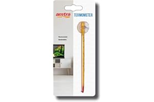 Amtra Slim Termómetro de Acuario de Cristal, con Ventosa, Flotante, Preciso y Rápido