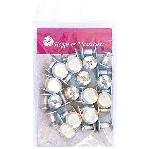 30 Schraubnieten Gürtelschrauben Buchschrauben Chicagoschrauben Nieten zum Schrauben 5MM silber-antik - 3