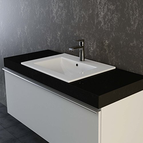 VILSTEIN© Keramik Einbau-Waschbecken Einsatz-Waschbecken Waschtisch Becken Handwaschbecken 60 cm - 3