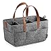 Produktbild GAGAKU Baby Windel Caddy Organizer Tragbar Windeln Korb Kinderwagen Organizer Filztasche für Auto Reise - Dunkel Grau