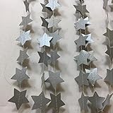 Girlande aus silbernen Sternen, 5 Meter