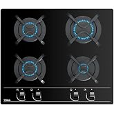 TEKA Gas Hob 60 cm, 4 Burners, Self-Ignition and Thermocouple Safety, Cast Grates, Model GBC 64000 KBN