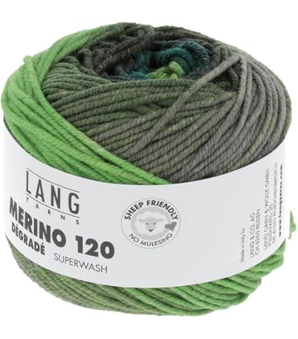 Lang Yarns Merino 120 Dégradé – 100% Merinowolle, Superweich, Ca. 120 M / 50 G