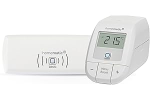Homematic IP Smart Home Starter Set Heizen – Basic, Digitale Steuerung für Heizung mit oder ohne App, Alexa, Google Assistant, einfache Installation, Thermostat, Heizungsthermostat, 160955A0