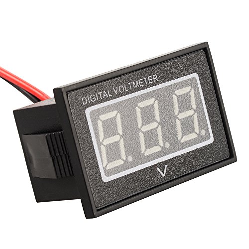 XCSOURCE DC3-30V Wasserdichtes Digital Voltmeter Blaues LED-Anzeige 12V/24V Voltmeter Messgerät Verkleidungs Batterie Volt Monitor Prüfvorrichtung mit Kabel TE523
