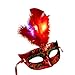 Produktbild Transer® Damen Feder Filtermaske gegen Feinstaub Fancy LED Prinzessin Maske für Halloween Dance Party Frauen Masquerade venezianischen Kleid Werkzeug