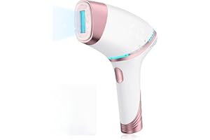 OUPSEEN Depiladora Laser con Función de Enfriamiento a 5 °C, 21J Depiladora Luz Pulsada con 3 Cabezales Intercambiables, Flash Ilimitado y 5 Niveles de Energía Ajustables para Bikini, Axilas, Cara, Cuerpo