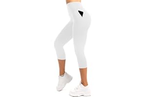 Leafigure Capri Leggings for Women High Waisted Athletic Shorts Workout Light Running Cycling Buttery Soft Yoga Shorts