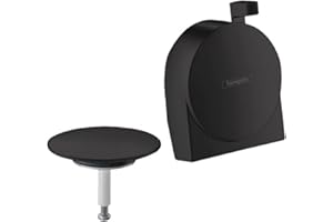 hansgrohe Exafill S Element zewnętrzny, zestaw napełnianie, odpływ i przelew czarny matowy, 58117670