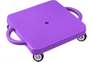 CHIDIAM Kinder Rollbrett Balance Board Für Kinder, Scooter Board mit Haltegriffen und Umlenkrollen, Kindersport zur Förderung von Balance, Motorik & Koordination, Balance Spiel Kindersport ab 3 Jahren