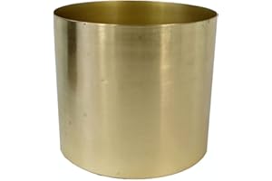 Leaf Moderner Übertopf aus Metall, goldfarben, 18 cm