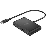 Belkin CONNECT USB-C™ till 4-portars USB-C Hubb, multiportadapter-dongelmed 4 USB-C 3.2 Gen2-portar och 100 W PD med max 10 G