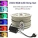 Produktbild 40 Meter 230V LED RGB Mehrfarbig Strip Streifen Lichtband Flex Band mit 5050 SMD 60LEDs pro Meter IP67 - für Innen und Außen Wasserfest mit 24 Keys Infrarot (IR) Fernbedienung