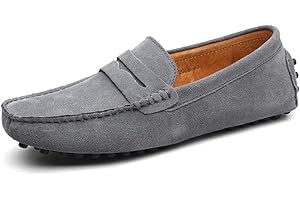 DUORO Herren Klassische Weiche Mokassin Echtes Leder Schuhe Loafers Wohnungen Fahren Halbschuhe