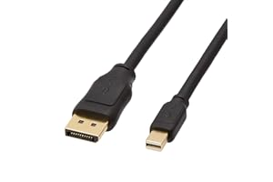 Amazon Basics Mini DisplayPort to DisplayPort Display Cable, 4Kx2K, Gold-Plated Plugs, 1.8 m, Black