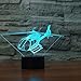 Produktbild 3D Led Illusion Hubschrauber 7 Farben Ändern Nachtlicht für Schlafzimmer Dekoration Hochzeit Geburtstag Weihnachten und Valentinstag Geschenk Künstlerische und Romantische Atmosphäre (Hubschrauber)