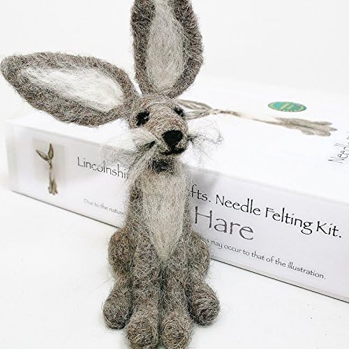 Grey hare felting kit - Beginners needle felting kit - Featured on the popular Channel 4 TV show, 'Craft It Yourself'.
